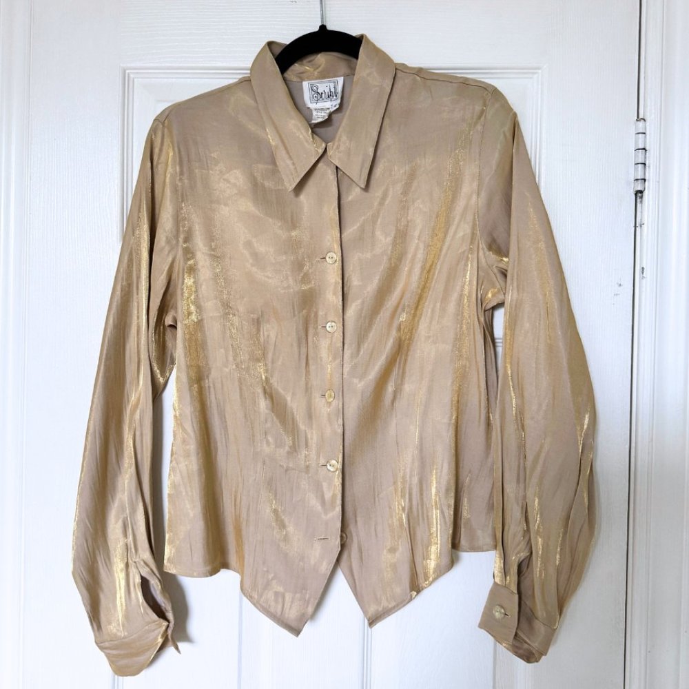 Vintage Gold Button Down Shirt